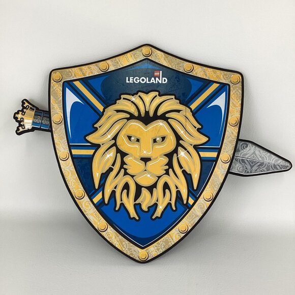 Legoland Theme Park Souvenir Lion Clad Crest Foam Sword Shield Lego Costume Prop - Picture 1 of 7